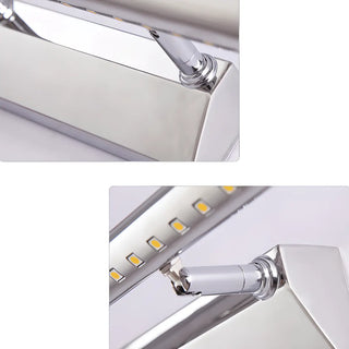 ZOWALA - Sleek Chrome Sliver Bathroom Vanity Mirrors Light Image - 6
