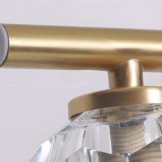 Sleek Gold 5-Light Crystal Bathroom Vanity Light Zawala Image - 12