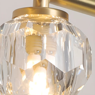 Sleek Gold 5-Light Crystal Bathroom Vanity Light Zawala Image - 13