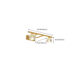 Sleek Gold 5-Light Crystal Bathroom Vanity Light Zawala #size