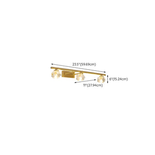Sleek Gold 5-Light Crystal Bathroom Vanity Light Zawala Image - 15