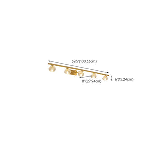 Sleek Gold 5-Light Crystal Bathroom Vanity Light Zawala Image - 17