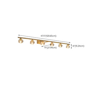 Sleek Gold 5-Light Crystal Bathroom Vanity Light Zawala Image - 18