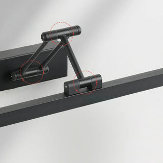 Adjustable Sleek Black Rectangular Metal Vanity Light Zawala Image - 12