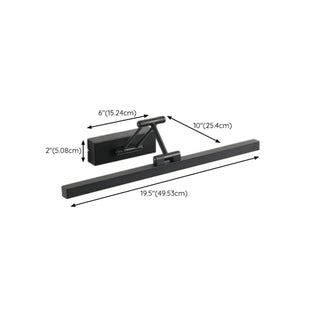 Adjustable Sleek Black Rectangular Metal Vanity Light Zawala Image - 14