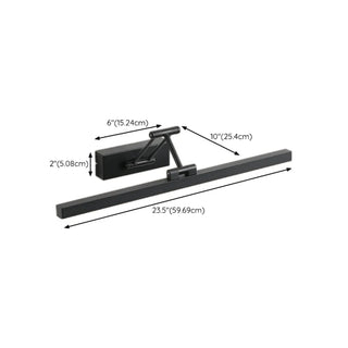 Adjustable Sleek Black Rectangular Metal Vanity Light Zawala Image - 15
