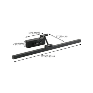 Adjustable Sleek Black Rectangular Metal Vanity Light Zawala Image - 16