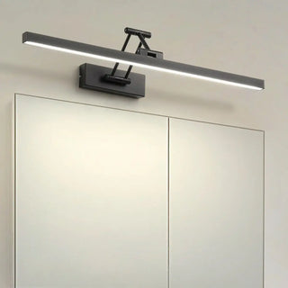 Adjustable Sleek Black Rectangular Metal Vanity Light Zawala Image - 2