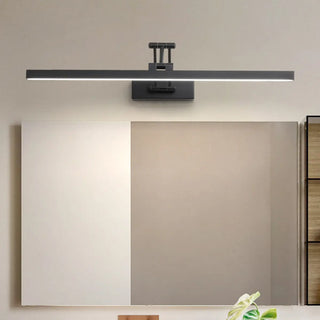 Adjustable Sleek Black Rectangular Metal Vanity Light Zawala Image - 4