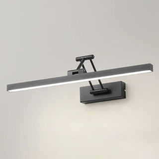 Adjustable Sleek Black Rectangular Metal Vanity Light Zawala Image - 8