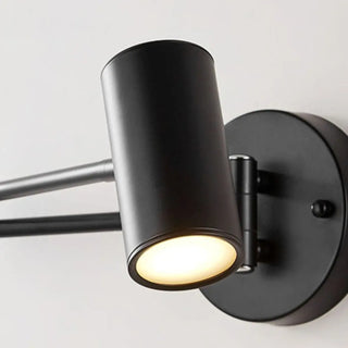 Sleek Cylinder Bedside Reading Swing Arm Iron Wall Lamp Zawala Image - 16