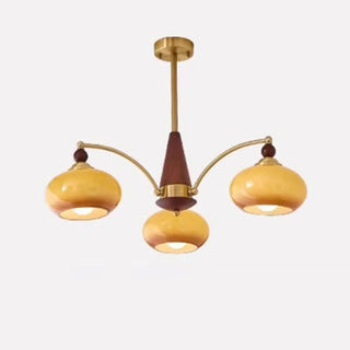 ZOWALA - Round White Glass Chrome Branch Living Room Chandelier Image - 10