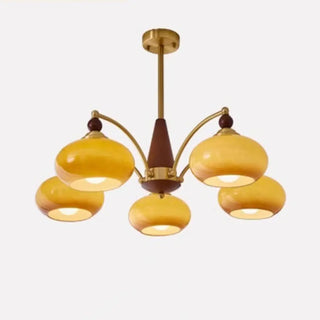 ZOWALA - Round White Glass Chrome Branch Living Room Chandelier Image - 11