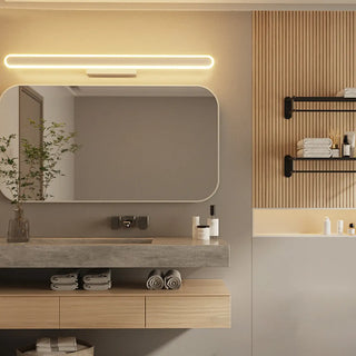 ZOWALA - Sleek White Geometric Bathroom LED Vanity Light Image - 1