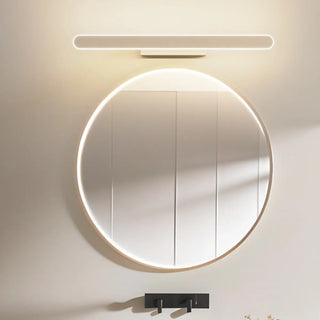 ZOWALA - Sleek White Geometric Bathroom LED Vanity Light Image - 2