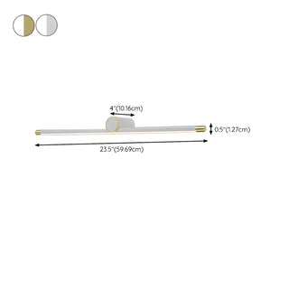 White Modern Cylinder LED Wall Mounted Vanity Light Zawala #size