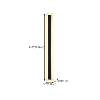 Slim Black Outdoor Modern LED Wall Light Zawala Image - 13