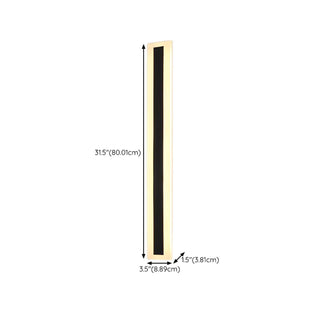 Slim Black Outdoor Modern LED Wall Light Zawala Image - 14