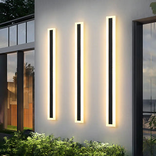 Slim Black Outdoor Modern LED Wall Light Zawala Image - 2
