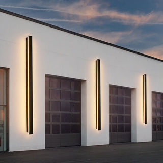 Slim Black Outdoor Modern LED Wall Light Zawala Image - 4