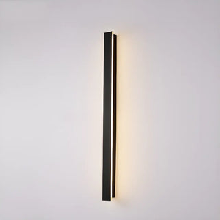 Slim Black Outdoor Modern LED Wall Light Zawala Image - 7