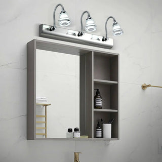 ZOWALA - Cool Adjustable Clear Glass Sliver Arc Vanity Light Image - 1