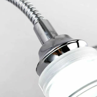 ZOWALA - Cool Adjustable Clear Glass Sliver Arc Vanity Light Image - 10