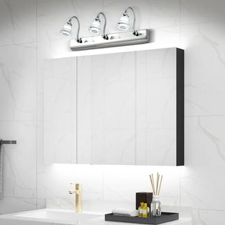 ZOWALA - Cool Adjustable Clear Glass Sliver Arc Vanity Light Image - 2