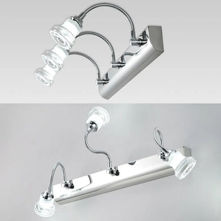 ZOWALA - Cool Adjustable Clear Glass Sliver Arc Vanity Light Image - 4