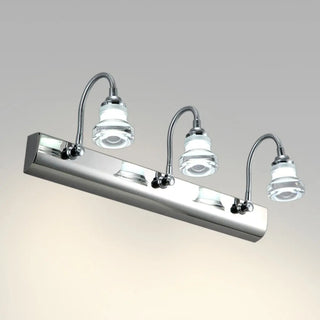 ZOWALA - Cool Adjustable Clear Glass Sliver Arc Vanity Light Image - 6