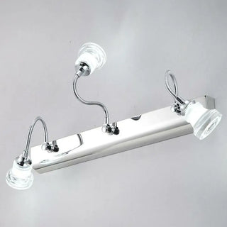 ZOWALA - Cool Adjustable Clear Glass Sliver Arc Vanity Light Image - 8