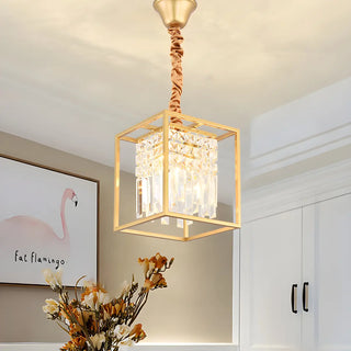 ZOWALA - Small Crystal Black Cube Chandelier Image - 4