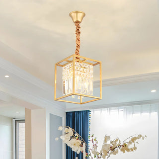 ZOWALA - Small Crystal Black Cube Chandelier Image - 5