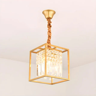 ZOWALA - Small Crystal Black Cube Chandelier Image - 6