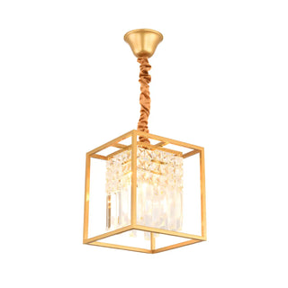 ZOWALA - Small Crystal Black Cube Chandelier Image - 8