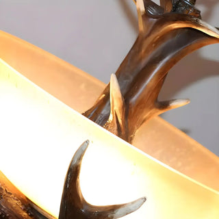 ZOWALA - Small Farmhouse Antler Glass Bowl Chandelier Image - 8