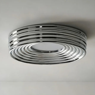 Simple Small Green Drum LED Flush Mount Ceiling Light Zawala Image - 12