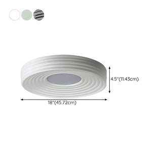 Simple Small Green Drum LED Flush Mount Ceiling Light Zawala #size