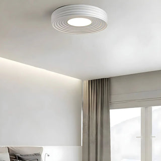 Simple Small Green Drum LED Flush Mount Ceiling Light Zawala Image - 3