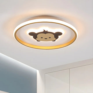 Simple Small Gold Round Crown LED Flush Mount Light Zawala Image - 7
