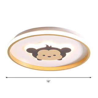 Simple Small Gold Round Crown LED Flush Mount Light Zawala Image - 9