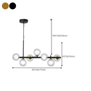 ZOWALA - Modern Glass Globe Pendant Light Kitchen Island Image - 38