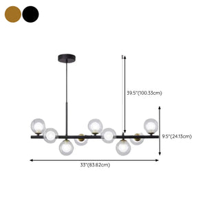 ZOWALA - Modern Glass Globe Pendant Light Kitchen Island Image - 39