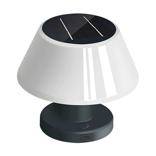 Unique Conical Geometric White Metal Outdoor Table Lamp Zawala Image - 7