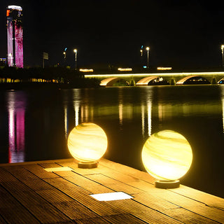 Simple Round Glass Modern Outdoor Fence Post Light Zawala Image - 13