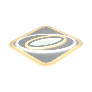 Living Room Wormhole Rectangle LED Flush Mount Light Zawala Image - 3