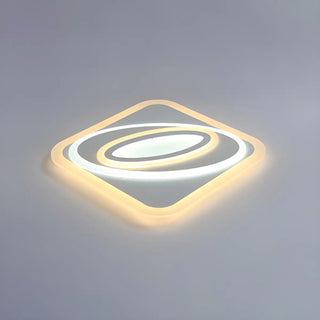Living Room Wormhole Rectangle LED Flush Mount Light Zawala Image - 5