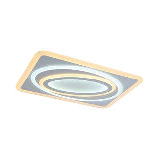 Living Room Wormhole Rectangle LED Flush Mount Light Zawala Image - 6