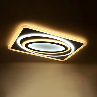 Living Room Wormhole Rectangle LED Flush Mount Light Zawala Image - 7