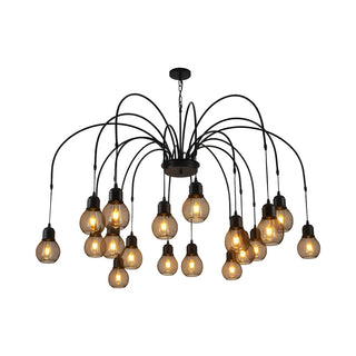 ZOWALA - Spider Mesh Large Multi-Light Edison Bulb Chandelier Image - 10